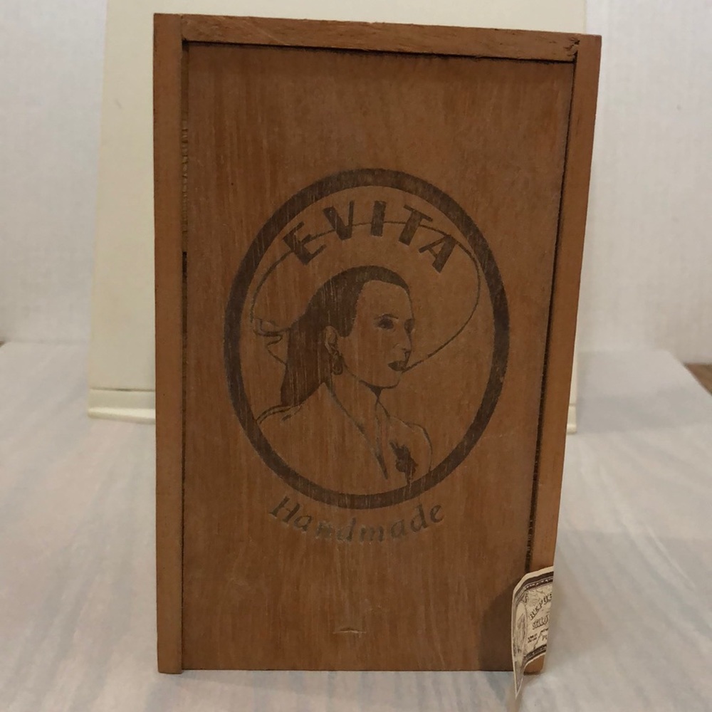 Evita handmade Spanish cedar cigar box
